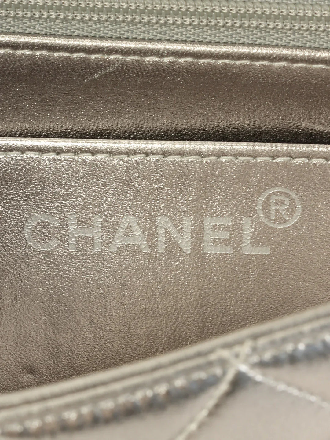 Chanel Around 1997 Turn-Lock Chain Top Handle Bag Silver