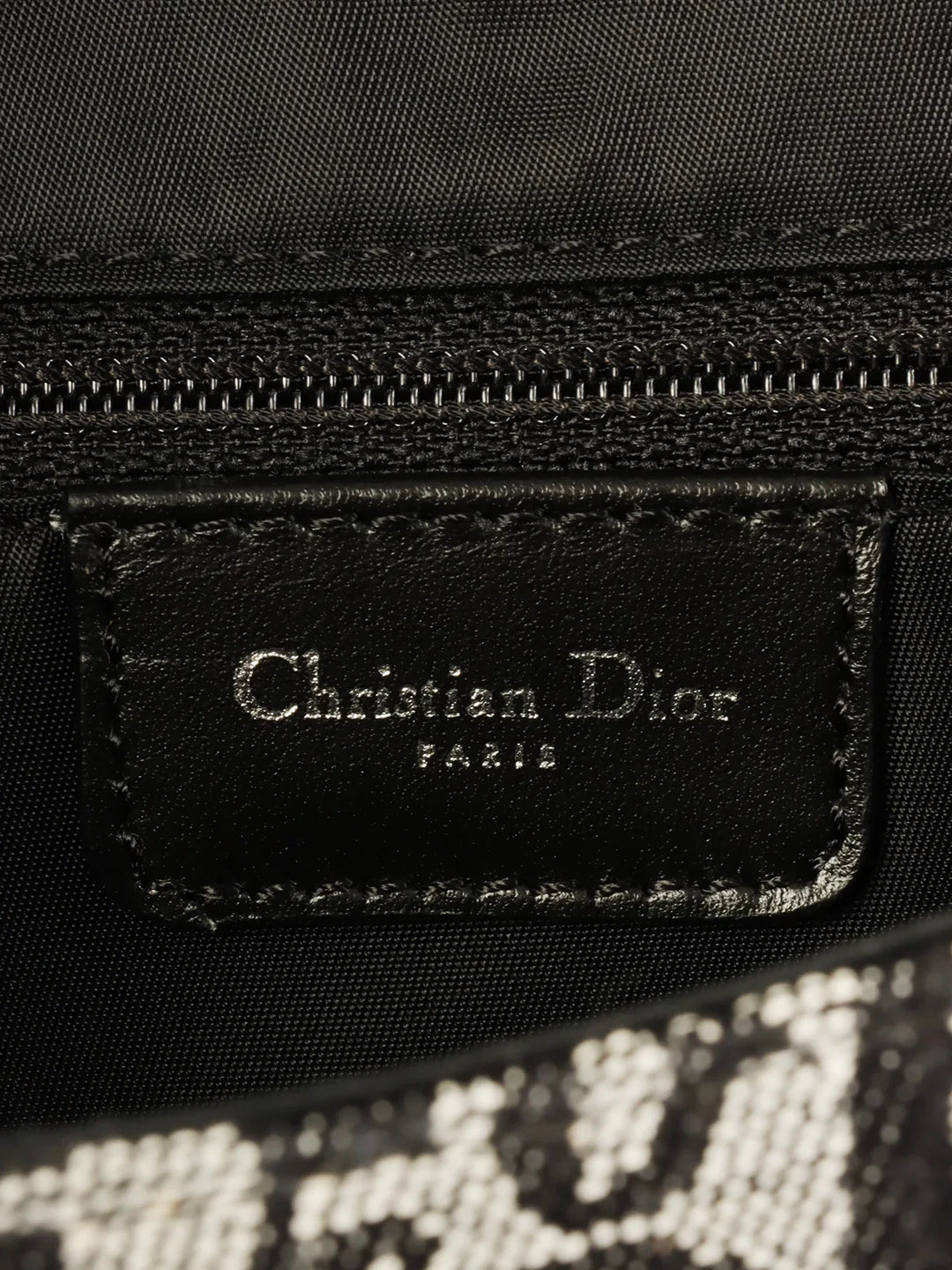 Top quality Dior Trotter Pattern Saddle Bag Black