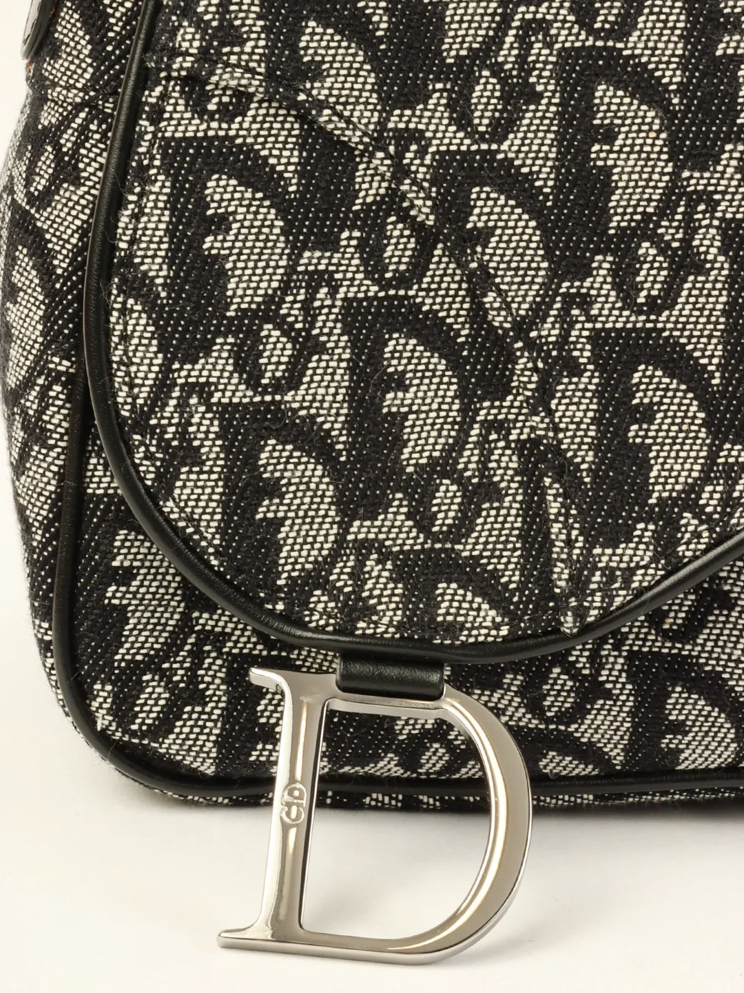 Top quality Dior Trotter Pattern Saddle Bag Black