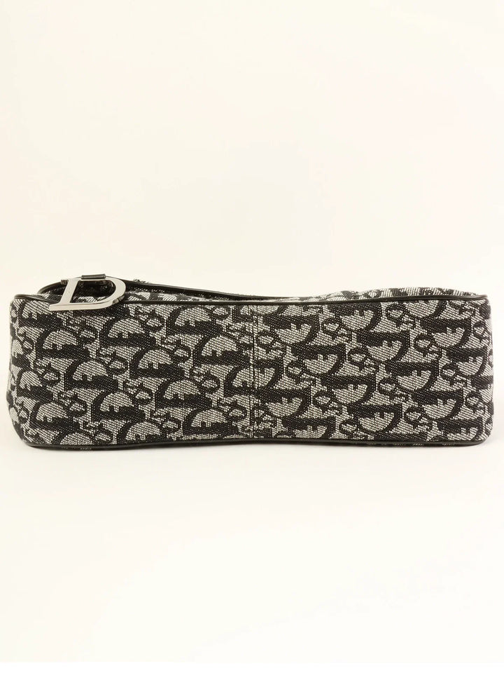 Top quality Dior Trotter Pattern Saddle Bag Black