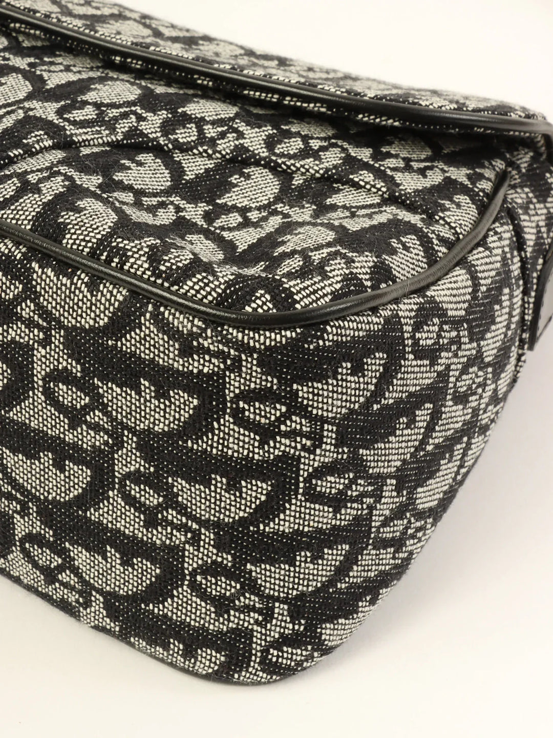 Top quality Dior Trotter Pattern Saddle Bag Black