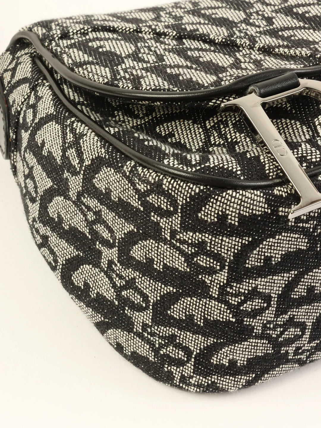 Top quality Dior Trotter Pattern Saddle Bag Black