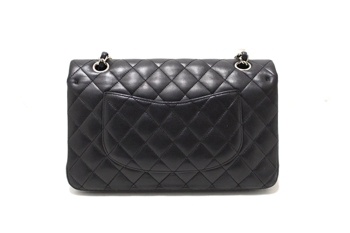 Top Quality Chanel Black Lambskin Leather Medium Classic Flap Chain Bag