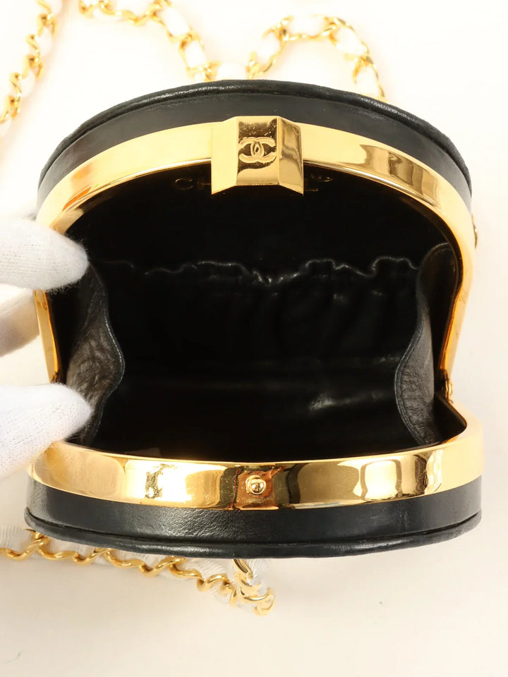 Top Quality Chanel Around 1990 Made Aurora Sequin Cc Mark Metal Clasp Mini Chain Bag Multi/Gold