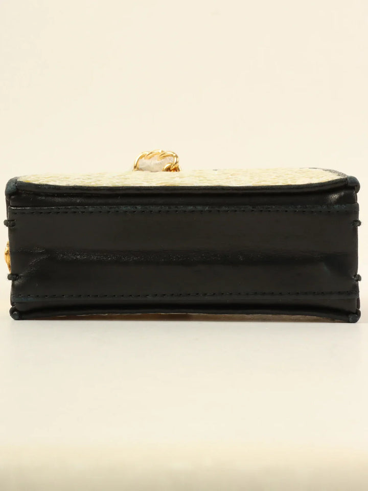 Chanel Around 1990 Made Aurora Sequin Cc Mark Metal Clasp Mini Chain Bag Multi/Gold