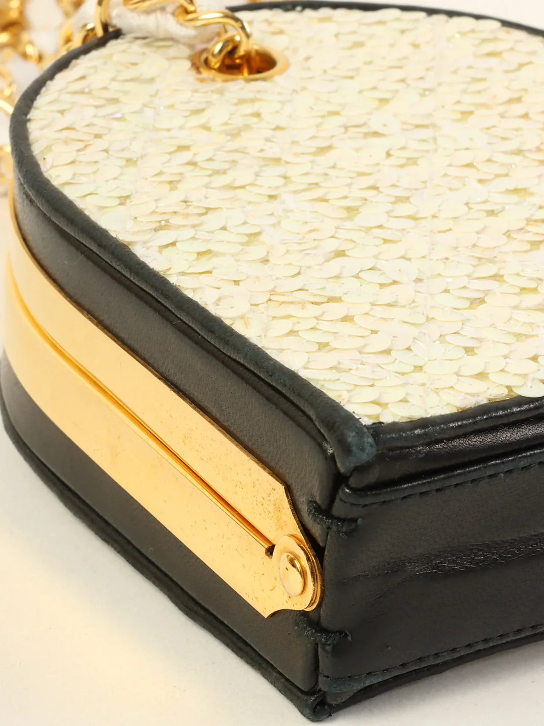 Chanel Around 1990 Made Aurora Sequin Cc Mark Metal Clasp Mini Chain Bag Multi/Gold