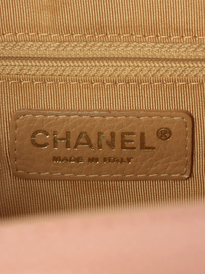 Chanel Around 2003 Made Caviar Skin Cc Mark Mini Boston Bag Pink