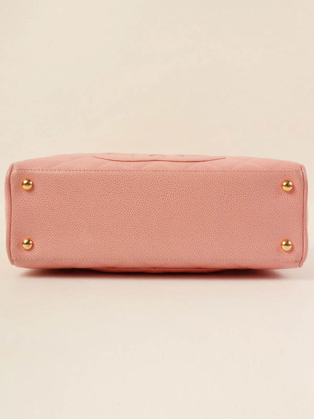 Chanel Around 2003 Made Caviar Skin Cc Mark Mini Boston Bag Pink