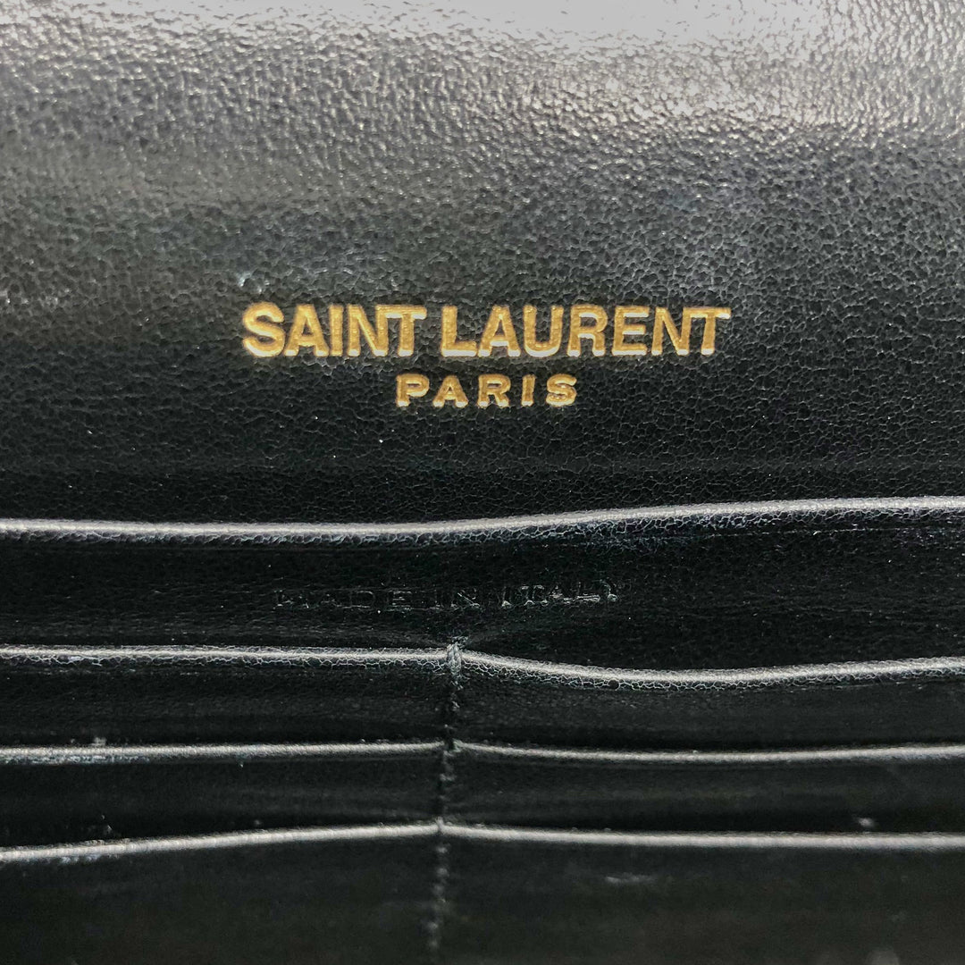 Saint Laurent /YSL Kate Small Chain Wallet with Tassel Black GHW