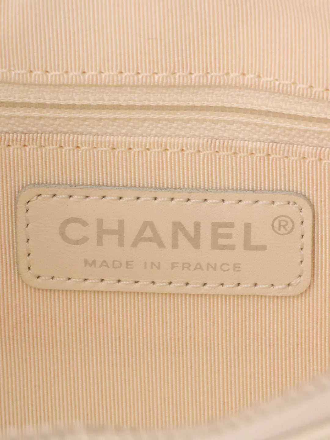 Chanel Around 2005 Made Cc Mark Stitch Shoulder Bag Champagne Gold