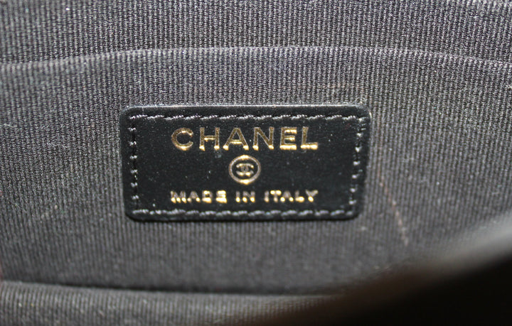 Top Quality Chanel Black Quilted Calfskin Leather Wallet with Pearl Chain