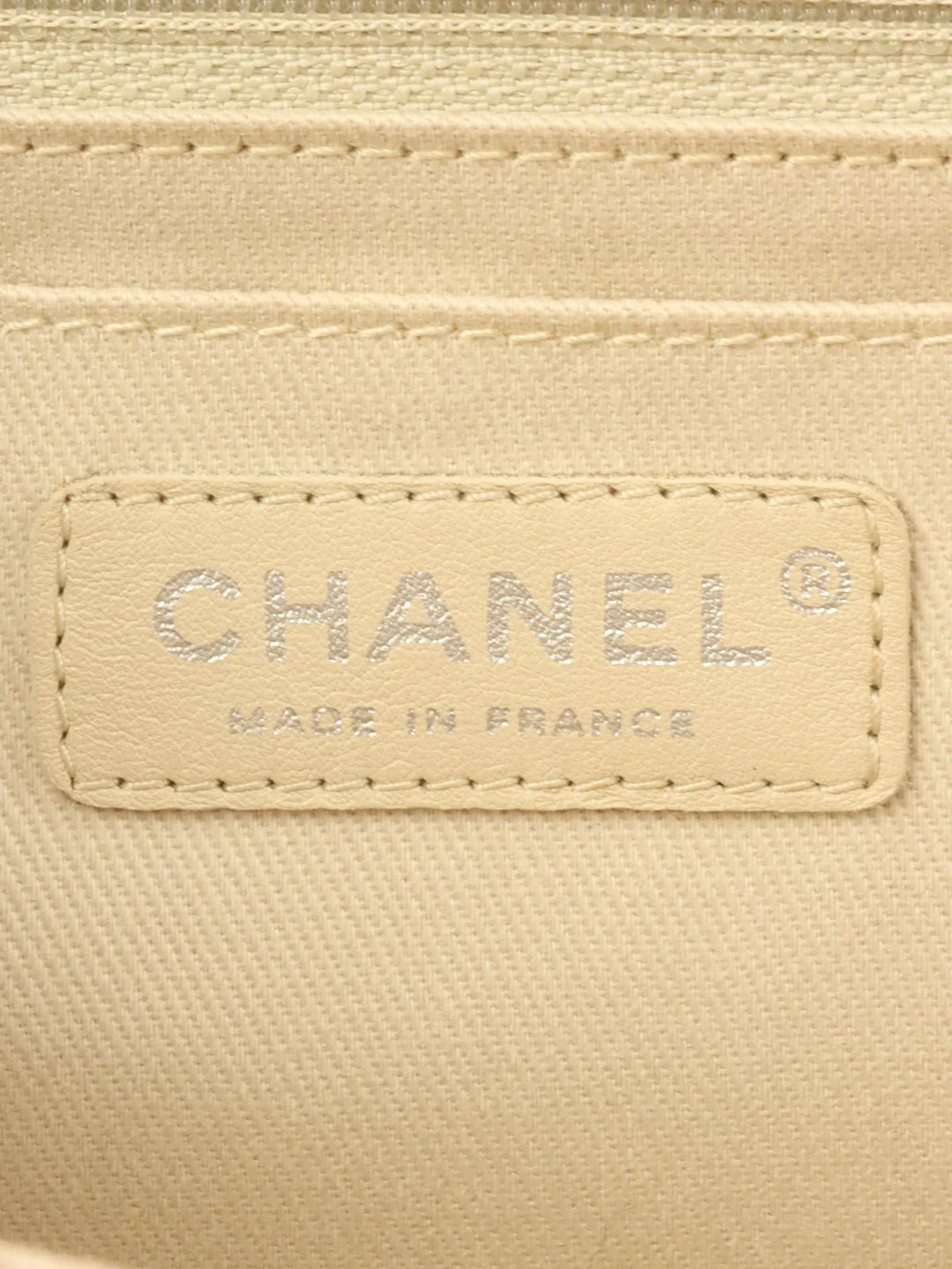 Chanel Around 2010 Made Linen Leather Combination Turn-Lock Chain Bag Pink/Beige