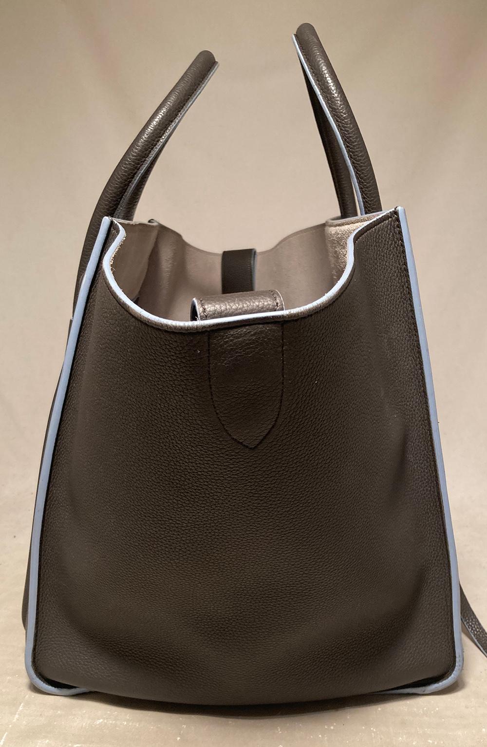 Top Quality Celine Medium Grey Leather Phantom Luggage Tote