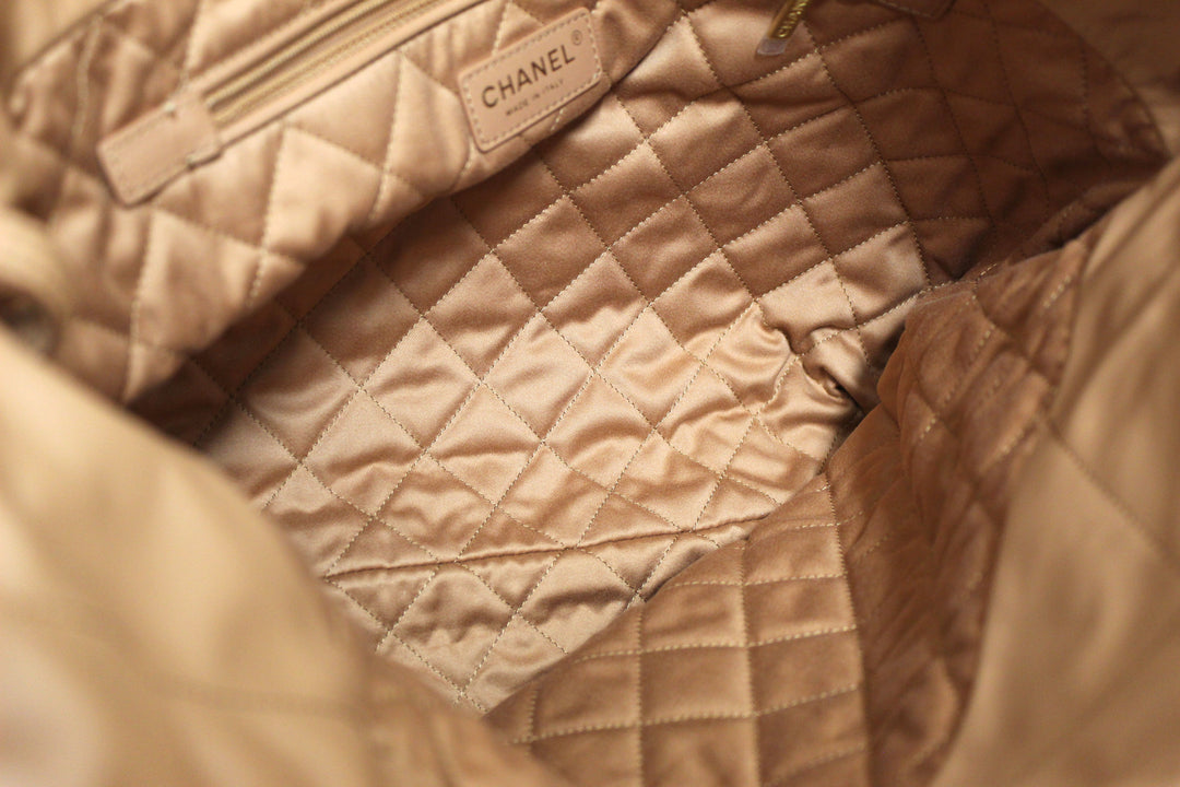 New Top Quality Chanel 22 Camel Shiny Calfskin Leather Shoulder Tote Bag