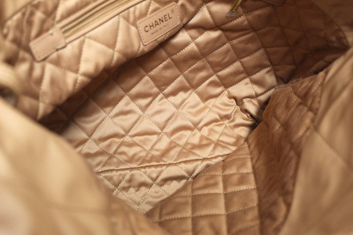 New Top Quality Chanel 22 Camel Shiny Calfskin Leather Shoulder Tote Bag