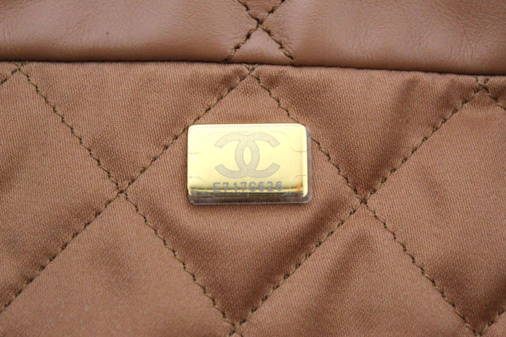 New Top Quality Chanel 22 Camel Shiny Calfskin Leather Shoulder Tote Bag