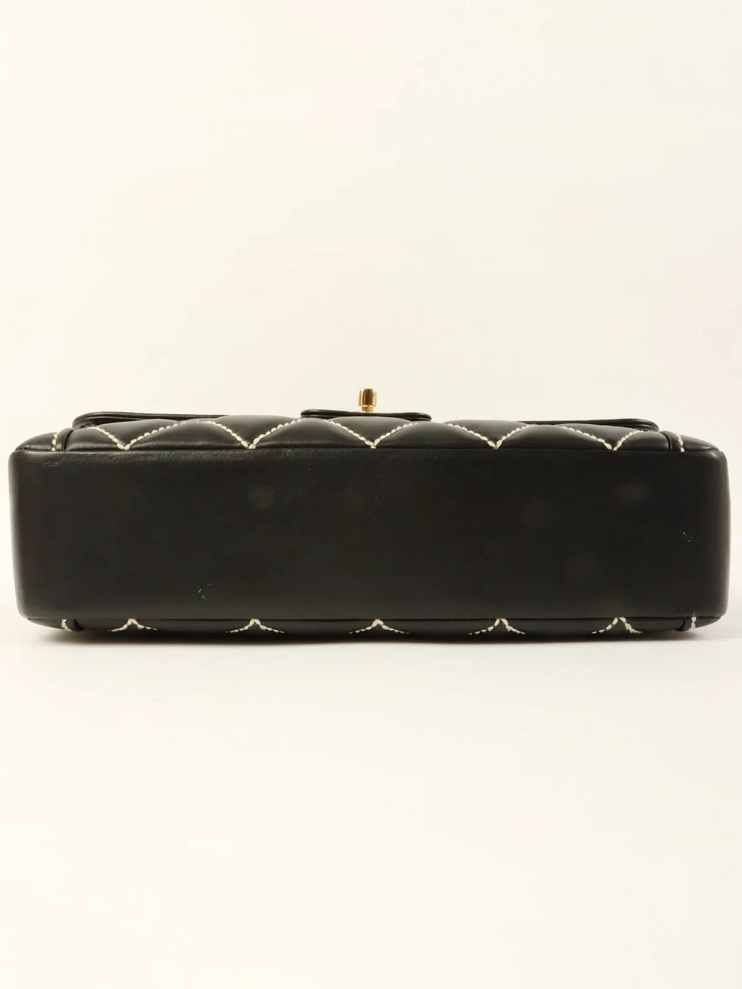 Chanel Around 2004 Made Wild Stitch Turn-Lock Top Handle Bag Black