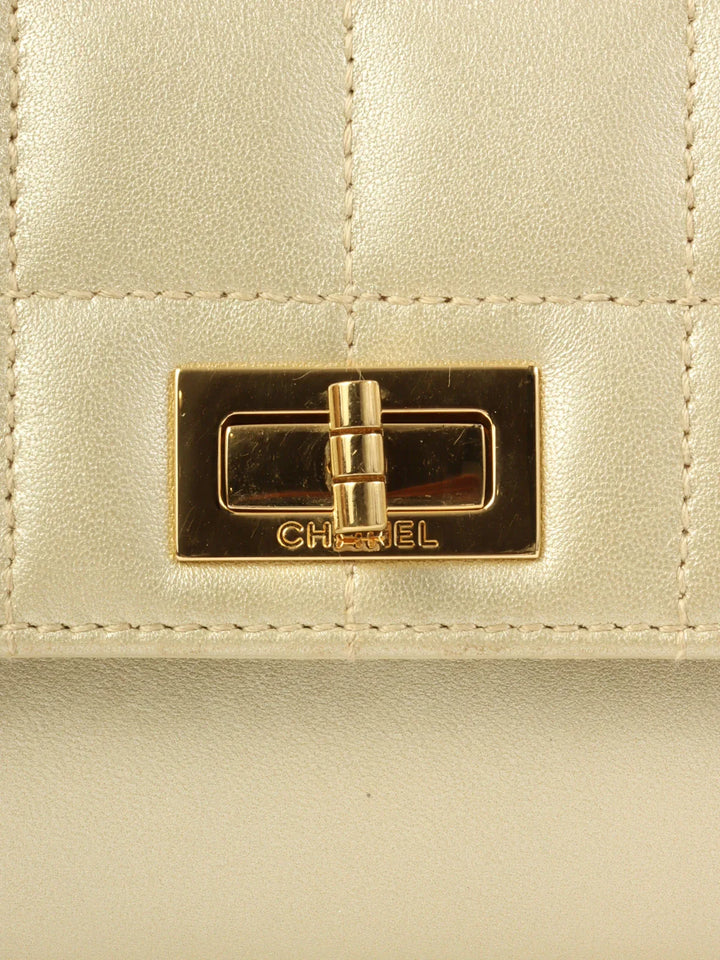 Chanel Around 2001 Made Chocolate Bar 2.55 Mini Chain Bag Champagne Gold