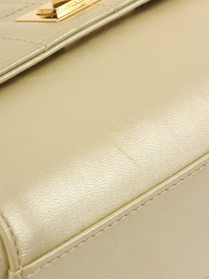 Chanel Around 2001 Made Chocolate Bar 2.55 Mini Chain Bag Champagne Gold