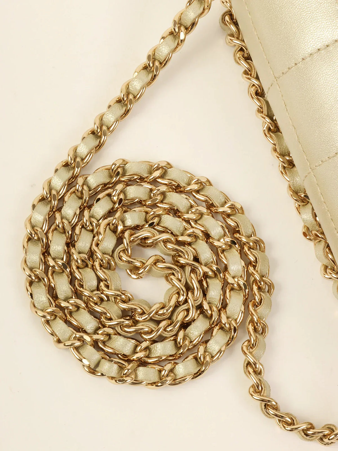 Chanel Around 2001 Made Chocolate Bar 2.55 Mini Chain Bag Champagne Gold