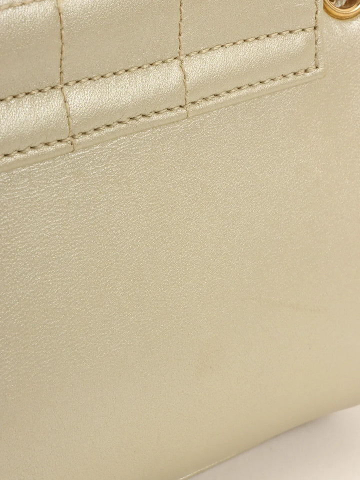 Chanel Around 2001 Made Chocolate Bar 2.55 Mini Chain Bag Champagne Gold