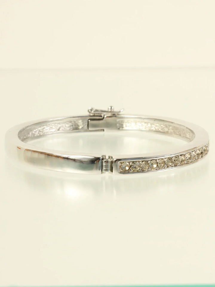 Top quality Dior Rhinestone Bangle Silver