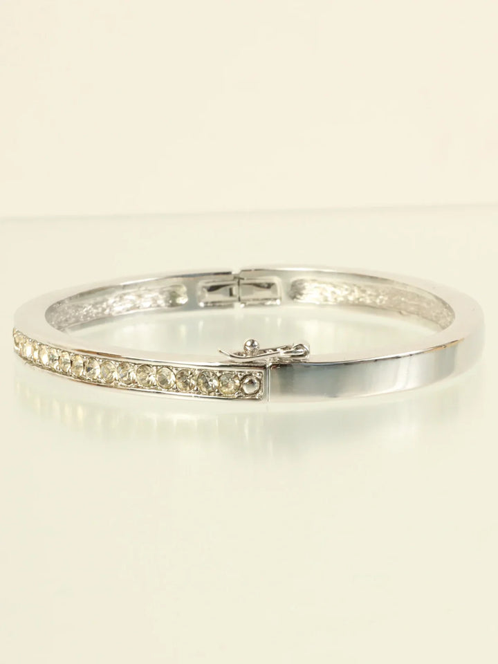 Top quality Dior Rhinestone Bangle Silver
