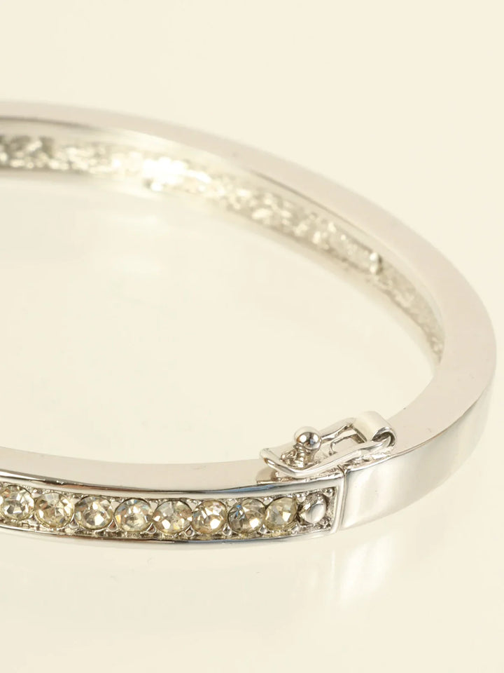 Top quality Dior Rhinestone Bangle Silver