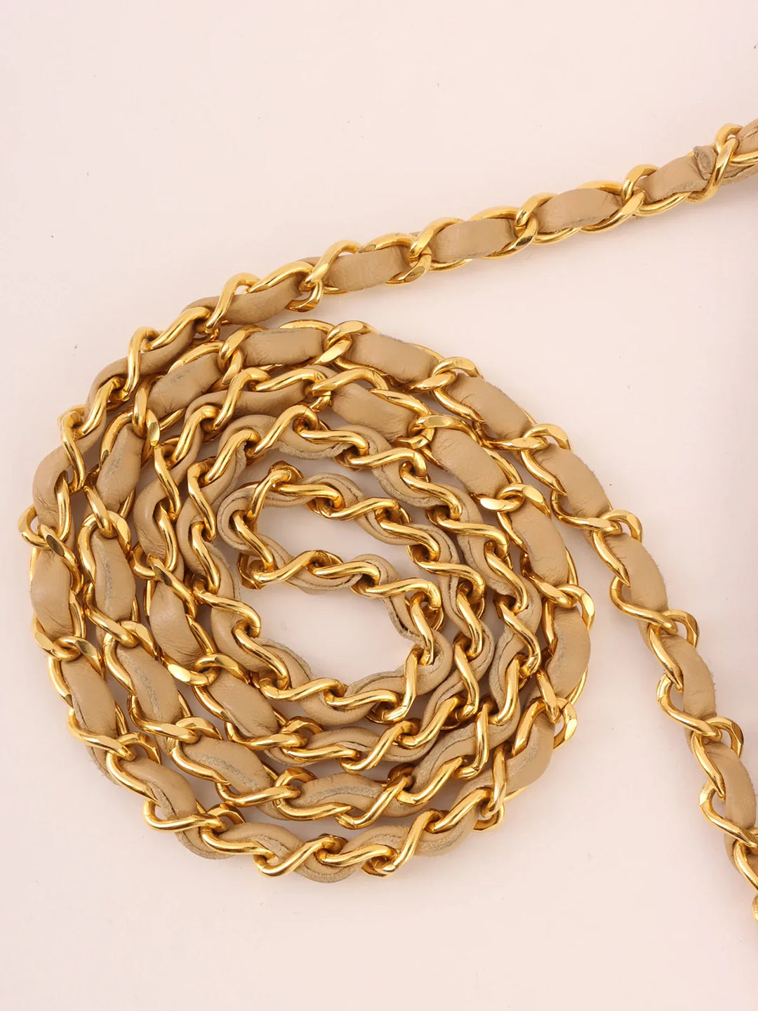 Chanel Around 1990 Made Turn-Lock 2Way Chain Bag Mini Beige