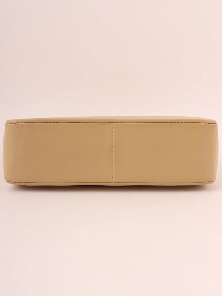 Chanel Around 1990 Made Turn-Lock 2Way Chain Bag Mini Beige