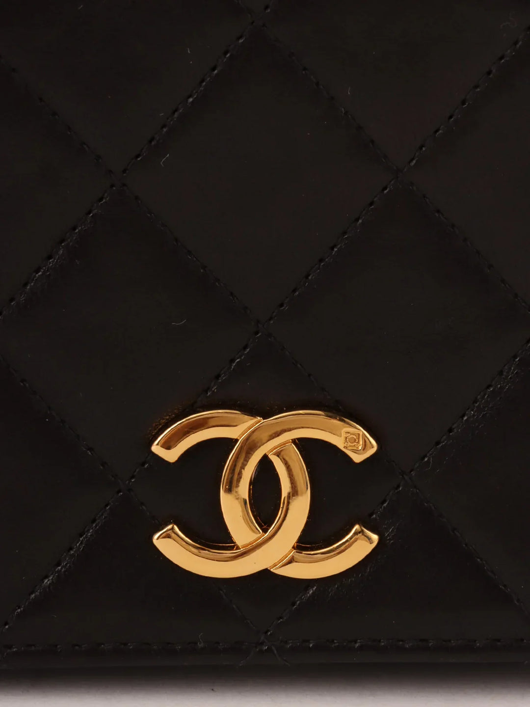 Chanel Around 1995 Made Full New Cc Mark Plate Chain Bag Mini Black