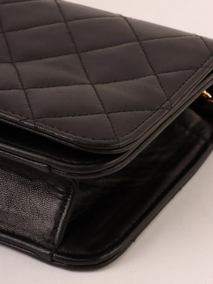 Chanel Around 1995 Made Full New Cc Mark Plate Chain Bag Mini Black