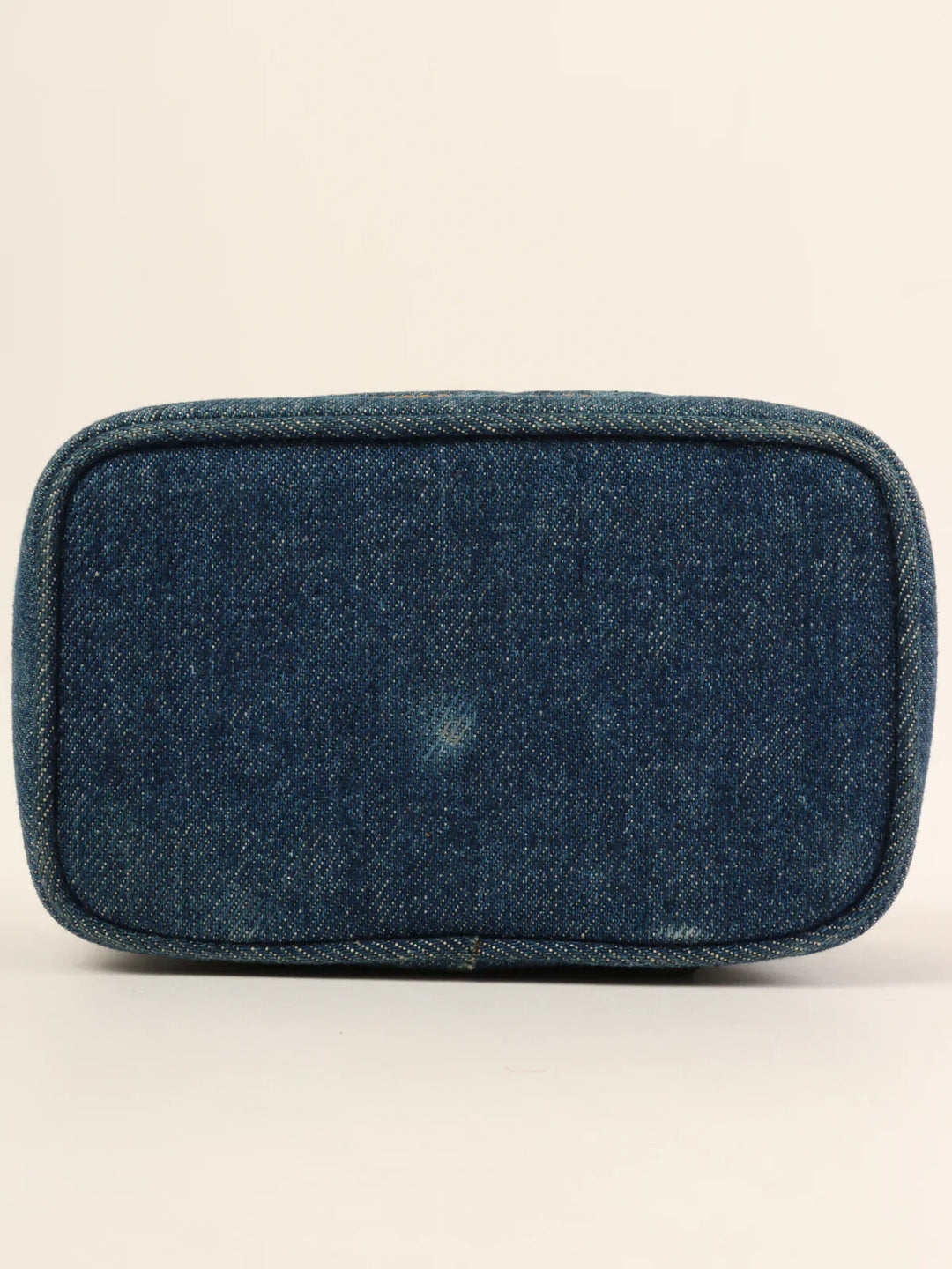 Chanel Around 1997 Made Denim Cc Mark Stitch Vanity Indigo