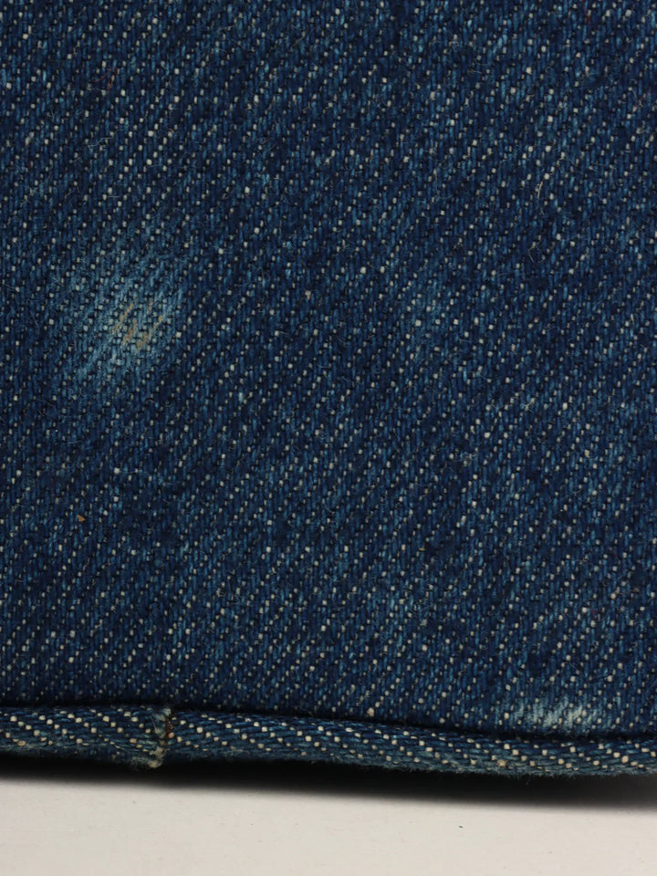Chanel Around 1997 Made Denim Cc Mark Stitch Vanity Indigo