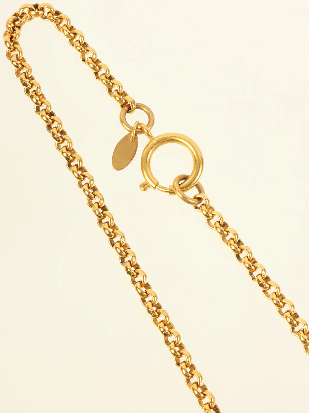 Chanel 1994 Made Round Cc Mark Necklace Gold