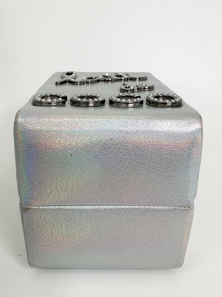 Top Quality Chanel Iridescent Silver Lait de Coco Milk Carton Bag