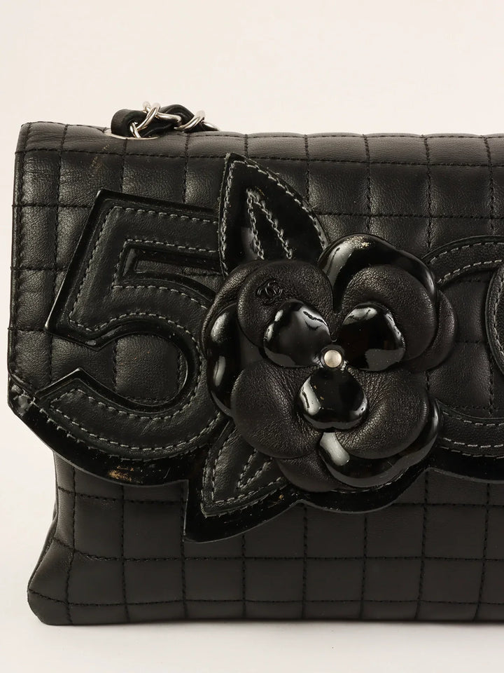 Chanel 2005 Made Multi Motif Chocolate Bar Chain Bag Black