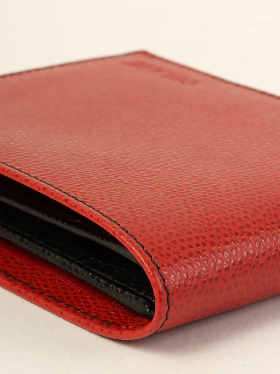 Celine Logo Embossed Wallet Red