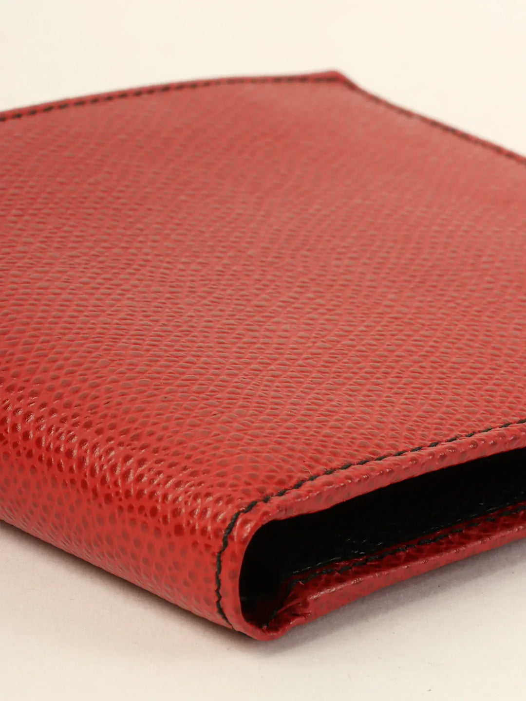 Celine Logo Embossed Wallet Red