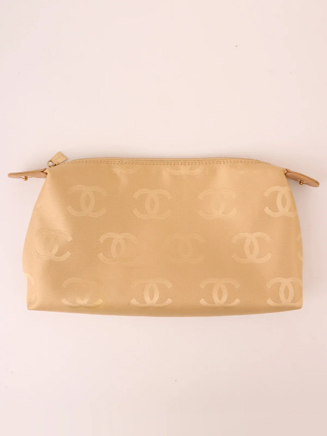 Chanel Around 2003 Made Wild Stitch Cc Mark Plate Top Handle Bag Beige