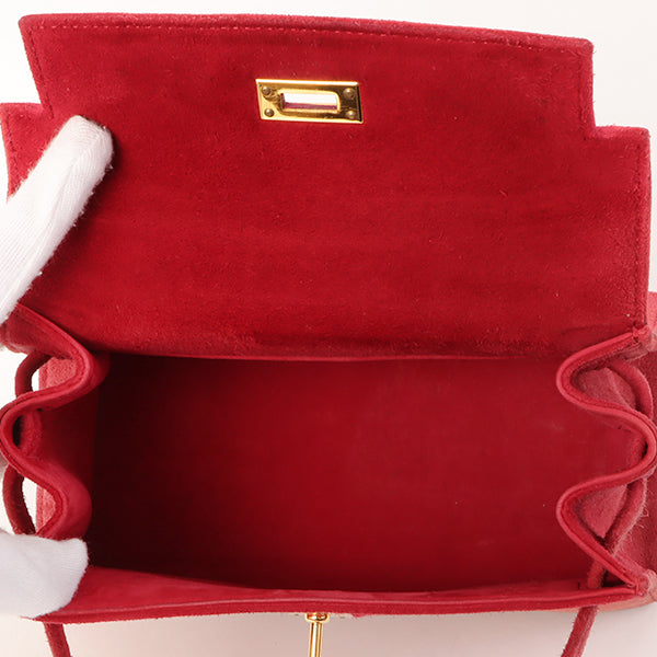 Top quality Hermes 1998 Made Debris Mini Kelly Bag Rouge Grenat