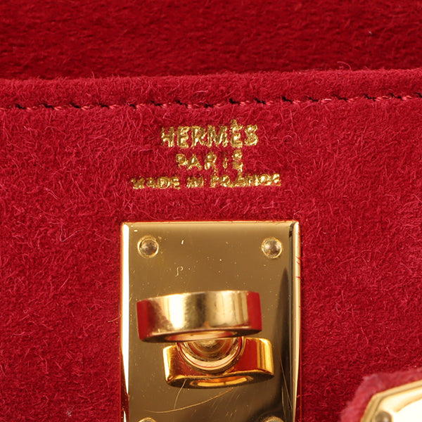 Top quality Hermes 1998 Made Debris Mini Kelly Bag Rouge Grenat