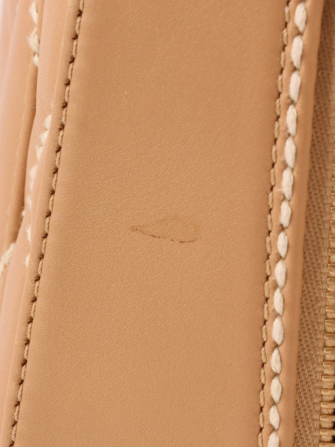 Chanel Around 2003 Made Wild Stitch Cc Mark Plate Top Handle Bag Beige