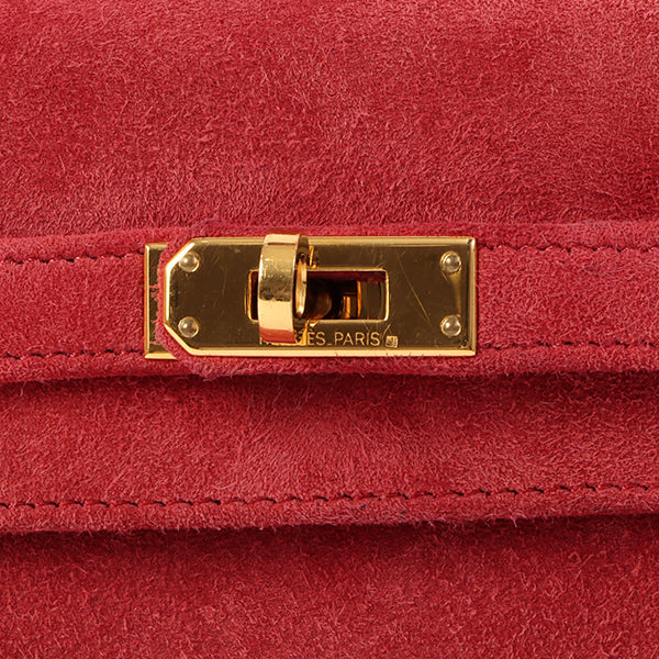 Top quality Hermes 1998 Made Debris Mini Kelly Bag Rouge Grenat