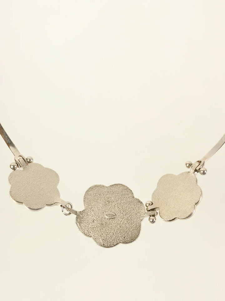 Chanel 1998 Made Camellia Choker Silver/Black