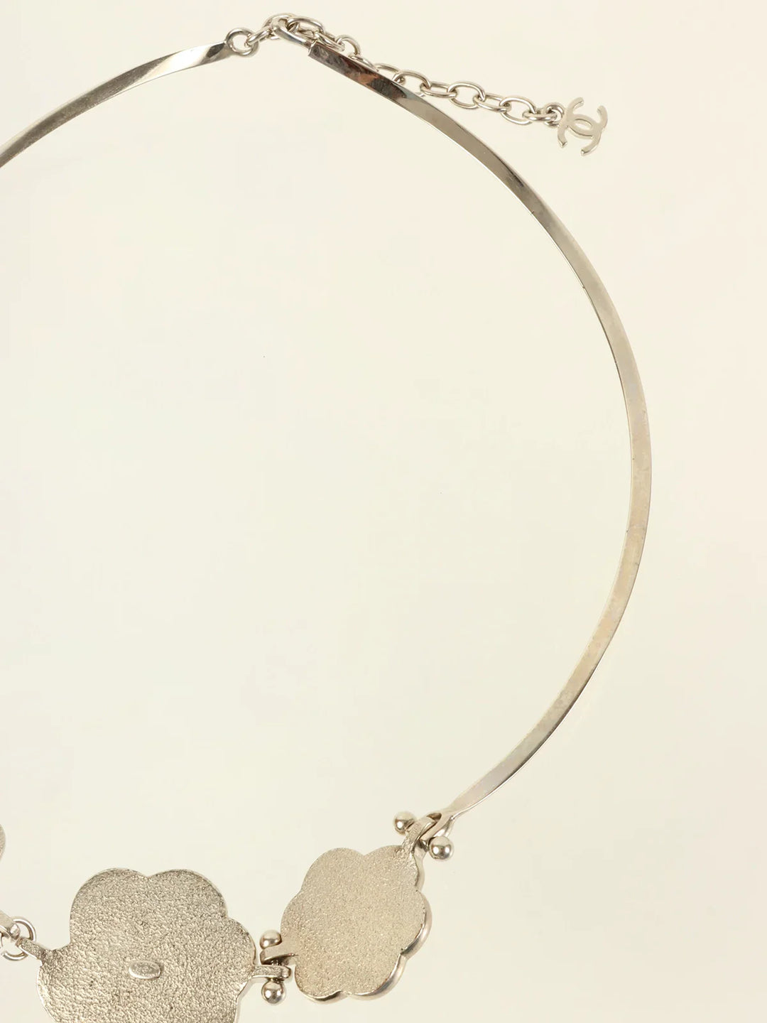 Chanel 1998 Made Camellia Choker Silver/Black
