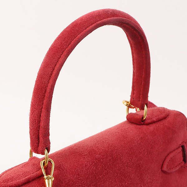 Top quality Hermes 1998 Made Debris Mini Kelly Bag Rouge Grenat