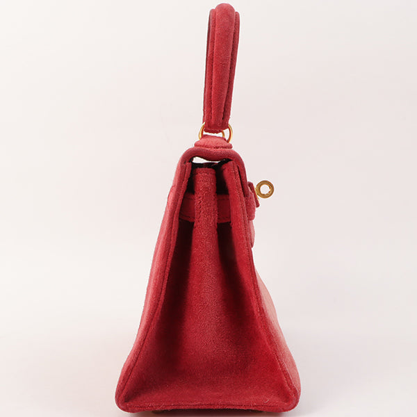 Top quality Hermes 1998 Made Debris Mini Kelly Bag Rouge Grenat