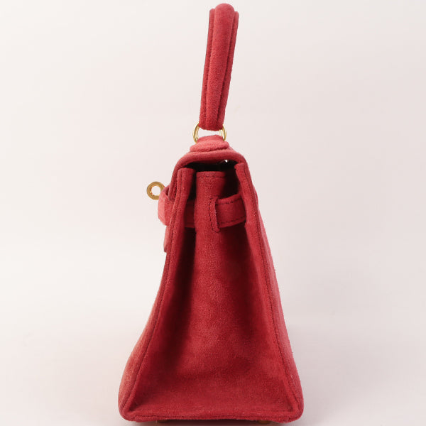 Top quality Hermes 1998 Made Debris Mini Kelly Bag Rouge Grenat