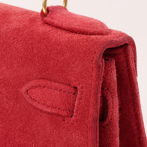 Top quality Hermes 1998 Made Debris Mini Kelly Bag Rouge Grenat